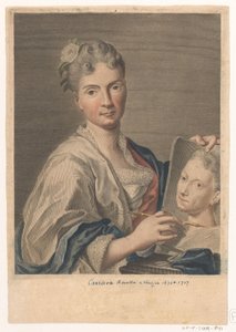 Rosalba Carriera művész portréja Művészek portréi (sorozat címe) alkotó: Giovanni Marco Pitteri