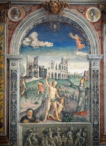 Giovanni Maria Falconetto (1468-1535) freskója, Zodiákus csarnoka, Palazzo D
