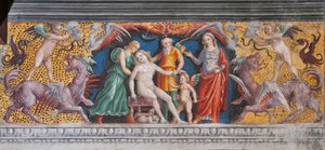 A Szűz asztrológiai jele, az állatöv kamrája (Camera dello Zodiaco), 2384726 részlet