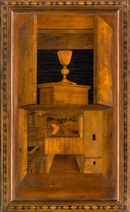 Lignaean Kanonikus Kórus, Giovanni Maria Platina intarzia 1484, Superior Stall alkotó: Giovanni Maria Platina