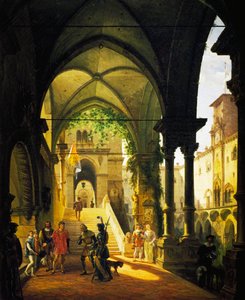 XI. Lajos a Barolo-kastélyban, Giovanni Migliara (1785-1837) alkotó: Giovanni Migliara