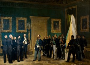 Viktor Emmánuel fogadta a toszkán képviselőket a királysághoz való csatolásról szóló rendelettel. Olaszország