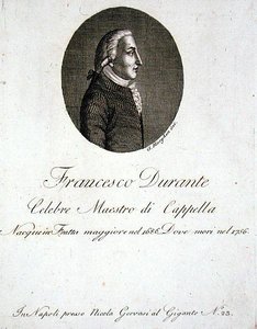 Francesco Durante (1686-1756) (metszet) alkotó: Giovanni Morghen