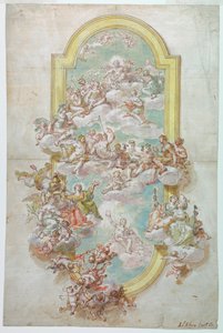 Rajz, mennyezet Jupiterrel, Jun, 1718-30