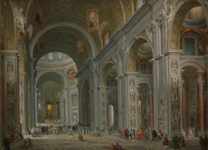 A római Szent Péter-templom belseje 1754 után.
