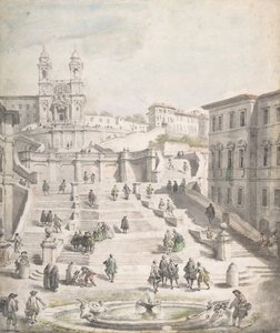 A Trinità dei Monti lépcsőfokai, kb. 1756-58.