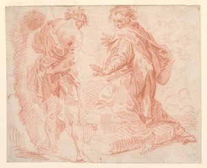 Álló és térdelő figurák alkotó: Giovanni Paolo Panini