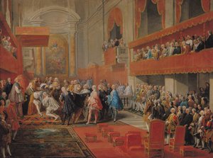 Paul-Hippolyte de Beauvillers (1684-1776) Saint-Aignan hercege 1732-ben, 1752 körül bemutatta a Szentlélek-rendet Vaini hercegnek alkotó: Giovanni Paolo Pannini