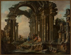 Római romok alkotó: Giovanni Paolo Pannini