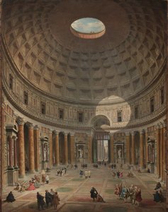 A Pantheon belseje, Róma, 1747 alkotó: Giovanni Paolo Pannini