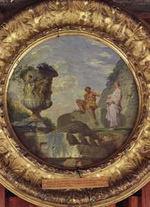 Romok két emberrel, 1750-60 körül (olaj, réz) alkotó: Giovanni Paolo Pannini