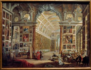 Silvio Valenti Gonzaga (vagy Gonzague) (1690-1756), XII. Kelemen bíboros galériája Giovanni Paolo Pannini (Panini) festménye (1691-1765) 18. század V. 0,48x0,64 m Marseille, Szépművészeti Múzeum alkotó: Giovanni Paolo Pannini
