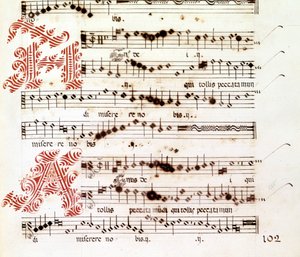 Giovanni Pierluigi da Palestrina (1525-1594) olasz zeneszerző Agnus Dei a „Mantua mágusai”-ból. alkotó: Giovanni Pierluigi da (after) Palestrina