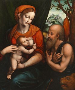 Szűz és gyermek Szent Jeromossal alkotó: Giovanni Pietro Rizzoli (attr. to) Giampietrino