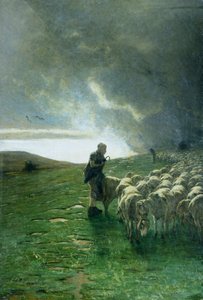 Vihar után, Giovanni Segantini (1858-1899), olaj, vászon alkotó: Giovanni Segantini