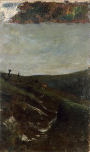 Táj Milánó közelében alkotó: Giovanni Segantini