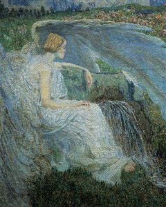 Szerelem az élet forrásánál vagy Szerelmesek az élet forrásainál, Giovanni Segantini, részlet alkotó: Giovanni Segantini