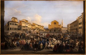 Berlingaccio a firenzei St. Croce téren