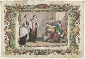 A foglyok látogatása III. Opus misericordiae spiritualis / La tercera obra de misericordia spiritual (...) (cím a tárgyon) The Spiritual Works of Mercy (sorozat címe) alkotó: Giovanni Volpato