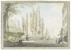 Kilátás a Villa Montalto-ra Rómában La ville Negroni (cím a tárgyon) Kilátás Rómára és környékére (sorozat címe)