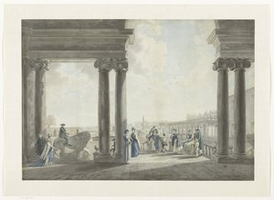 Kilátás a római Villa Medici kertjére (cím a tárgyon) Kilátás Rómára és környékére (sorozat címe)