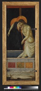 Pieta, fordított (tempera és arany a panelen)