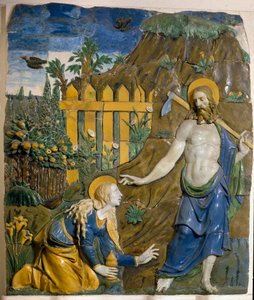 Noli Me Tangere kerámia dombormű, Giovanni della Robbia (1469-1529) Firenze, Bargello Nemzeti Múzeum