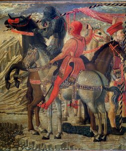 Bari Szent Miklós életének epizódjai (Mírai Szent Miklós) - Predelle - Részlet - Giovanni di Francesco festménye (kb. 1428-1459) 15. század Firenze Casa Buonarroti alkotó: Giovanni di Francesco del Cervelliera