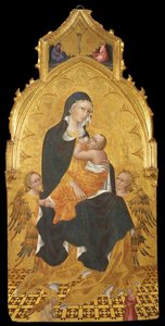 Madonna gyermekkel és angyalokkal. Az Angyali üdvözlet, c. 1440 alkotó: Giovanni di Paolo