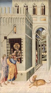 Keresztelő Szent János a börtönben Két tanítvány látogatta meg, 145560. alkotó: Giovanni di Paolo