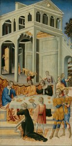 Szalómea elkéri Heródestől Keresztelő Szent János fejét alkotó: Giovanni di Paolo