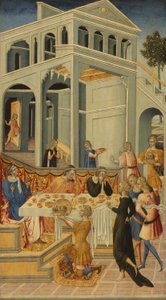 Keresztelő Szent János fejét Heródes elé vitték alkotó: Giovanni di Paolo