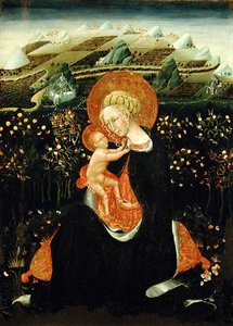 Alázat Madonna, 1450-60 körül (tempera a panelen) alkotó: Giovanni di Paolo di Grazia