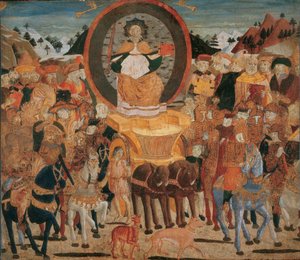 Le triomphe de la gloire – A hírnév diadala – (Lo Scheggia) Giovanni di Ser Giovanni (1406-1486). Tempera a panelen