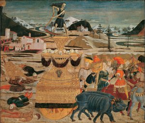 Le triomphe de la mort – A halál diadala – (Lo Scheggia) Giovanni di Ser Giovanni (1406-1486). Tempera a panelen
