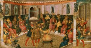 Julius Caesar halála, 1446-1450 körül (panel) alkotó: Giovanni di Tommaso Angelo