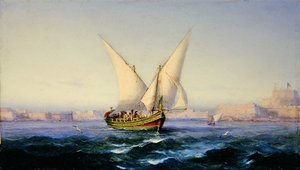Valletta kikötőjénél