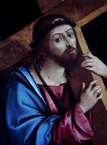 Kereszthordozó Krisztus, Girolamo Marchesi, Cotignola (1471-1540 körül), tempera, vászon, 41x56 cm. alkotó: Girolamo Marchesi da Cotignola