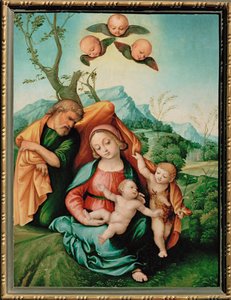Szent család (festmény fára) alkotó: Girolamo Marchesi da Cotignola