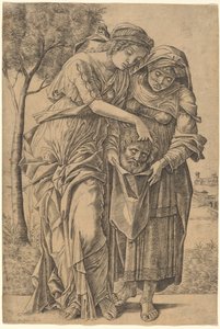 Judit a Holofernész fejével alkotó: Girolamo Mocetto after Andrea Mantegna