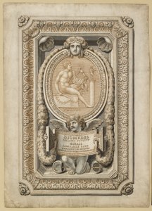 Vésett drágakő terve díszes környezetben, 1722 alkotó: Girolamo Odam