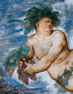 Az ősz allegóriája, Girolamo Romanino freskóinak részlete (kb 1484-1559 után), Bernardo Clesio megrendelésére alkotó: Girolamo Romanino