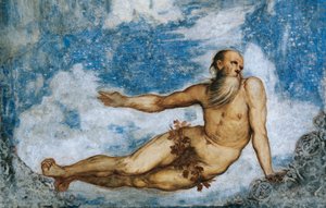 A tél allegóriája, Girolamo Romanino freskóinak részlete (kb. 1484-1559 után), Bernardo Clesio megrendelésére alkotó: Girolamo Romanino