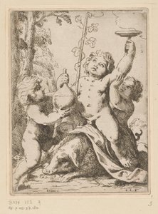 Bacchanal három fiatallal alkotó: Girolamo Scarselli