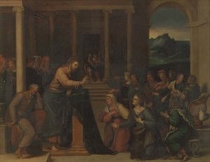 Krisztus Mária és Márta házában (panel)
