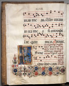 Antifónia: Kezdőbetű, angyal, c. 1470-1480.