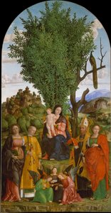 Madonna és gyermeke szentekkel, kb. 1520.