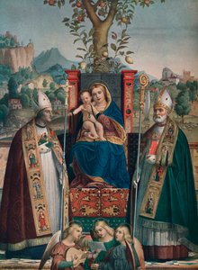 Szűz és gyermek Szent Lorenzo Giustinianival és Zénóval, 1874, 1903.