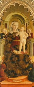 A trónoló Madonna (festmény) alkotó: Girolamo di Giovanni di Camerino