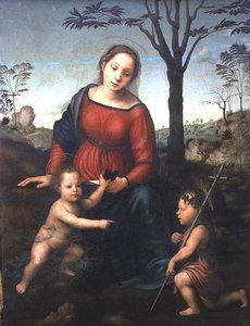Madonna és gyermeke a csecsemővel Keresztelő Jánossal